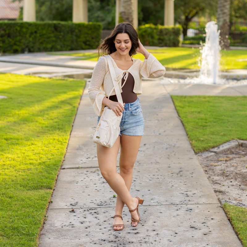 Crossbody Insulated Bottle Bag - Alabaster