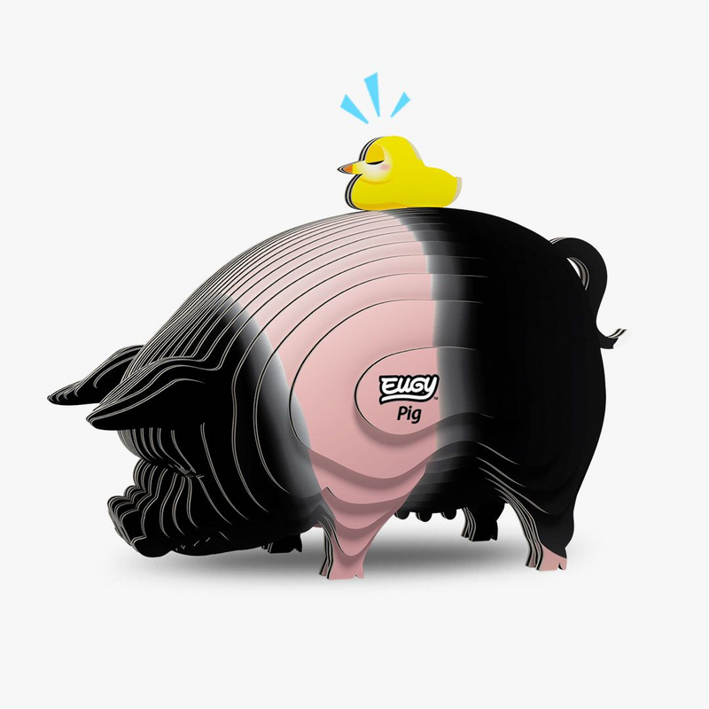 3D Cardboard Animal Puzzle - 128 Pig