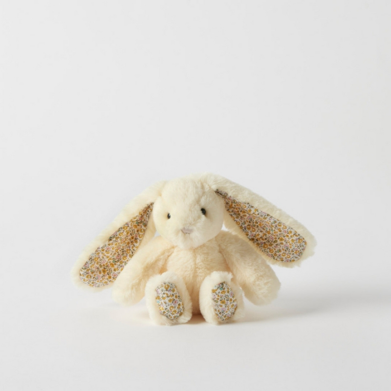 Floral Lemon Bunny Rattle