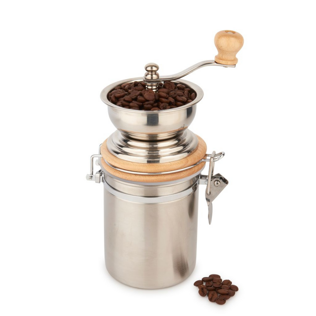 Hand Coffee Grinder with Storage Stainless Steel
