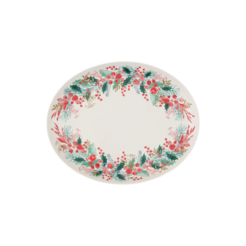 Merry Berry Oval Platter 38x30cm Gift Boxed