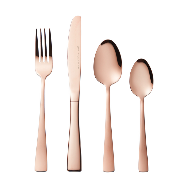 Arden Cutlery Set 16 Piece Copper - Gift Boxed