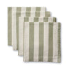 Estelle Green Stripe  Napkin Set of 4