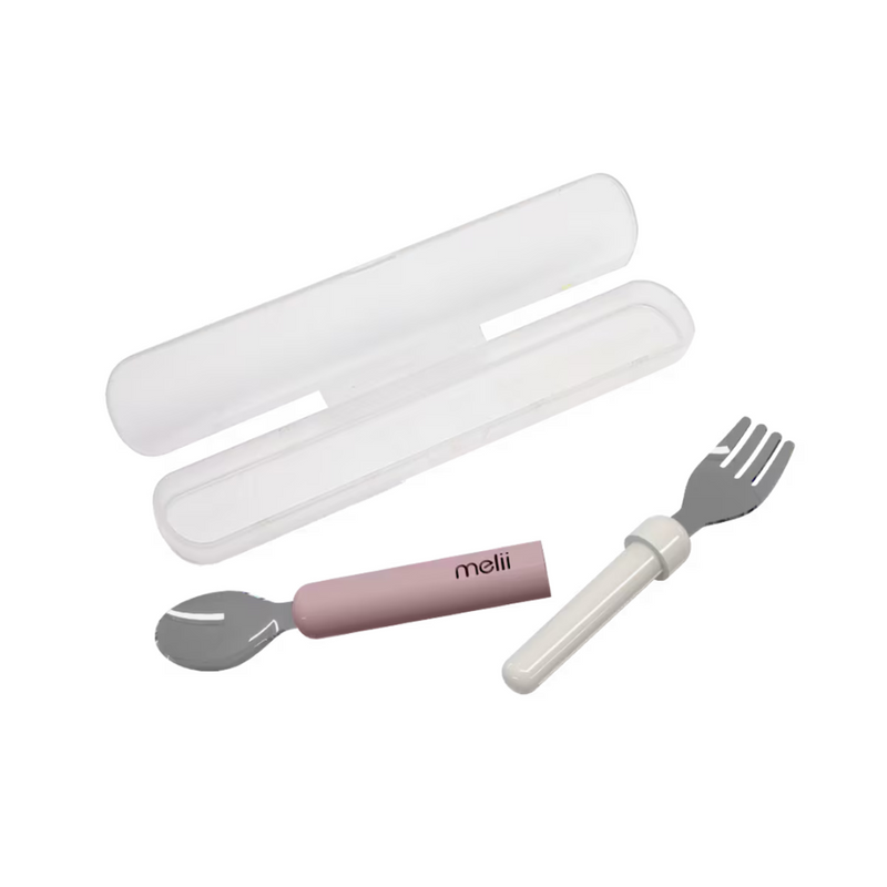 Melii Luxe Detachable Spoon & Fork Pink