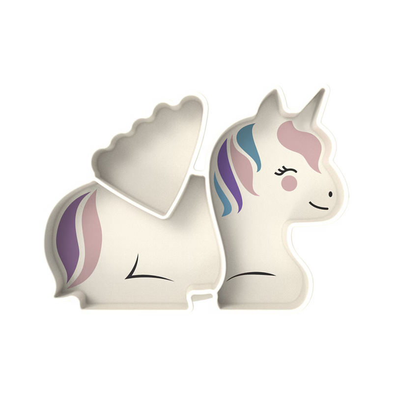 Melii Luxe Divided Silicone Suction Plate - Unicorn