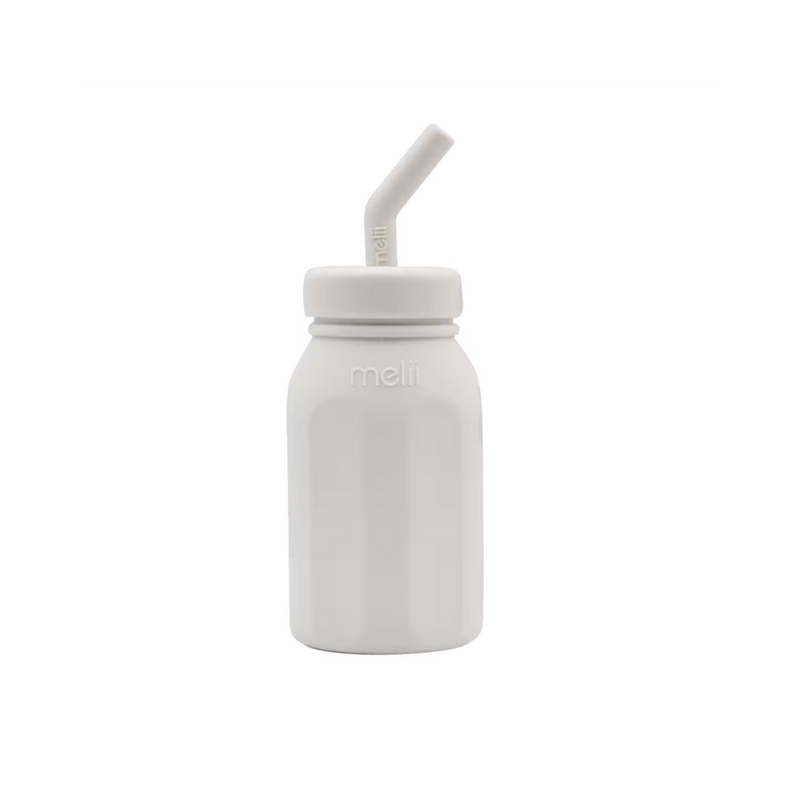 Melii Luxe Silicone Straw Bottle Ivory