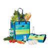 PackIt Freezable Grocery Tote Bag Fresh Stripes Blue