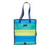 PackIt Freezable Grocery Tote Bag Fresh Stripes Blue