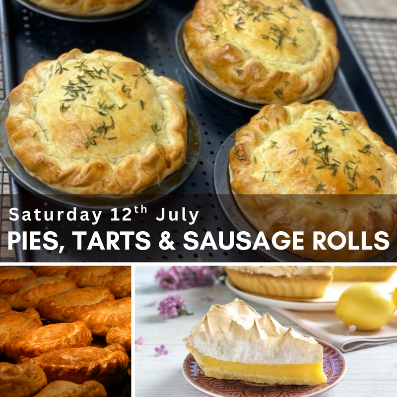 Mastering Pies, Tarts and Sausage Rolls with Angela Fleay [Saturday 12th July 2025]