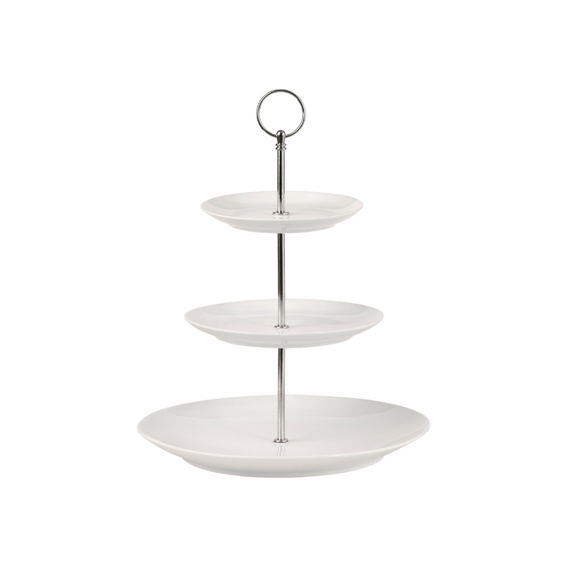 White Basics 3 Tiered Cake Stand Gift Boxed