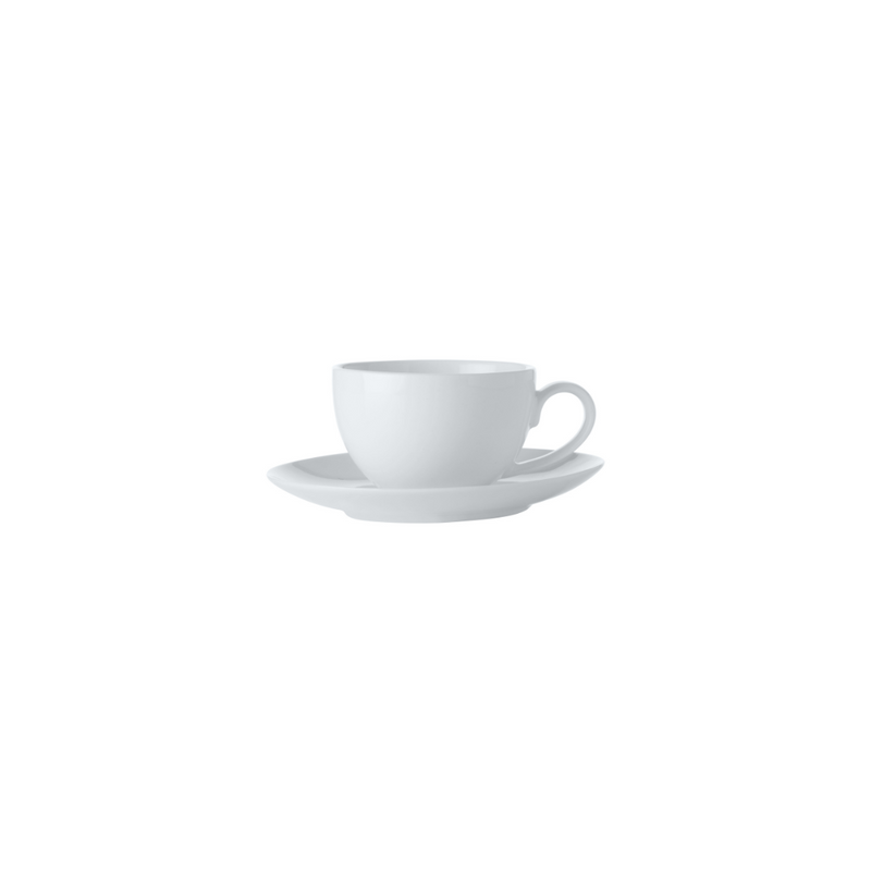 MW White Basics Coupe Demi Cup & Saucer 100ML