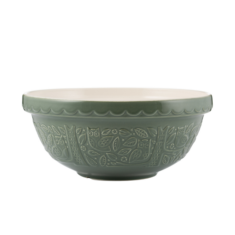 In The Forest Owl Mixing Bowl Forest Green 26cm