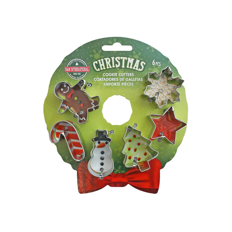 Christmas Mini Wreath Cookie Cutter Set of 6