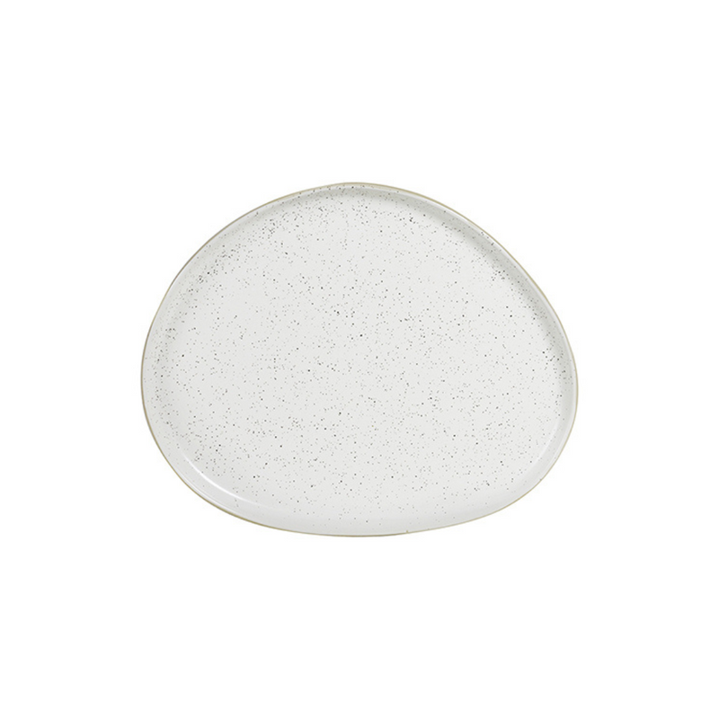 Platter Round - White Speckle (w/Raw) Table Of Plenty